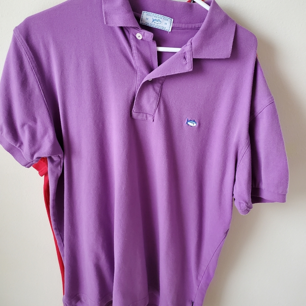 Southern Tide Purple Collared Shirt